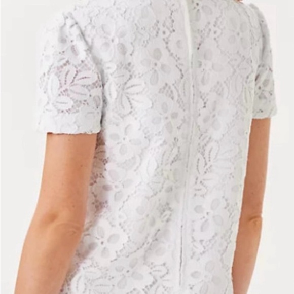 NWT Lilly Pulitzer White Lace Dress with Gold Accents - Picture 2 of 3